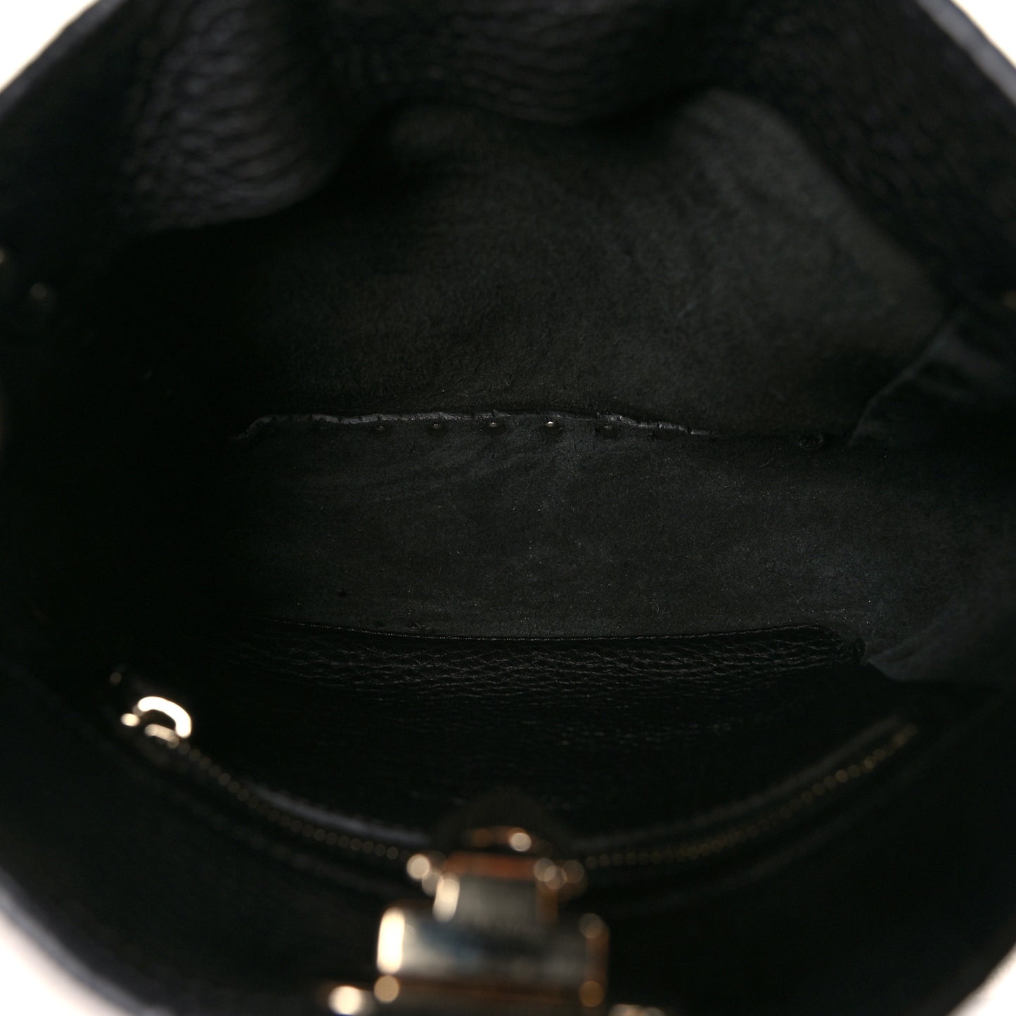 Pebbled Calfskin Mini Rockstud Flip-Lock Messenger Bag Black