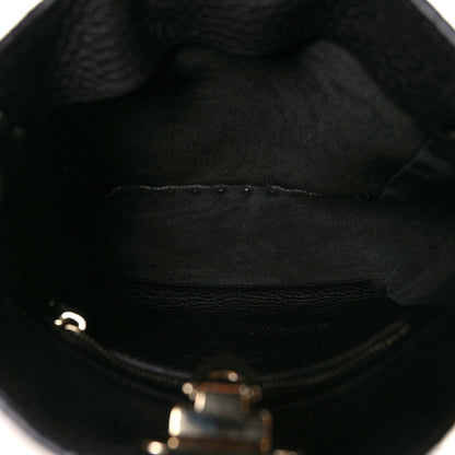Valentino Garavani Pebbled Calfskin Mini Rockstud Flip-Lock Messenger Bag Black 5 of 8