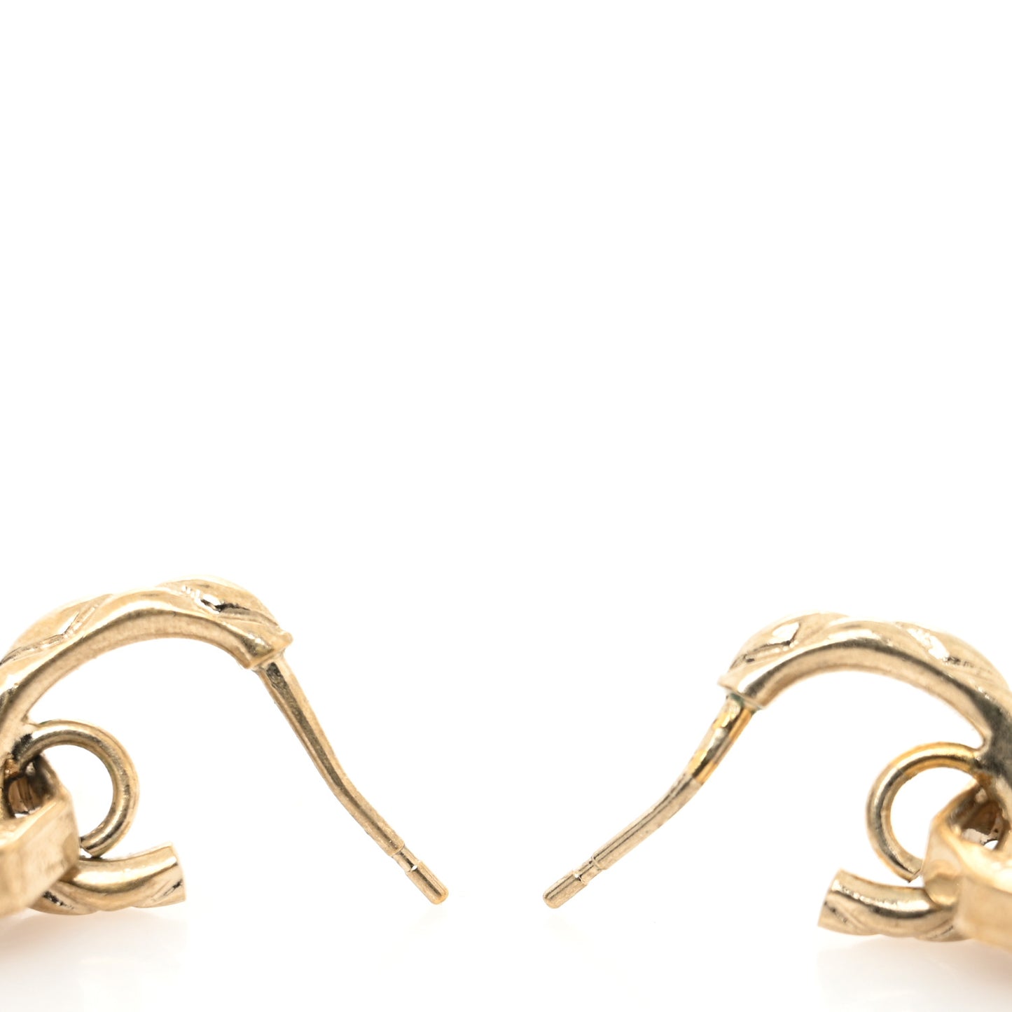 CC Tag Drop Earrings Gold