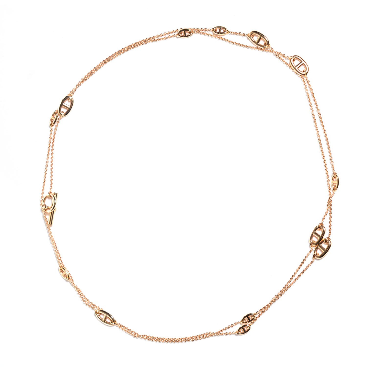 Hermes 18K Rose Gold PM Farandole Necklace 120 1 of 6