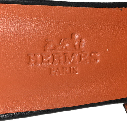 Hermes Goatskin Candy Sandals 37 Black 6 of 8