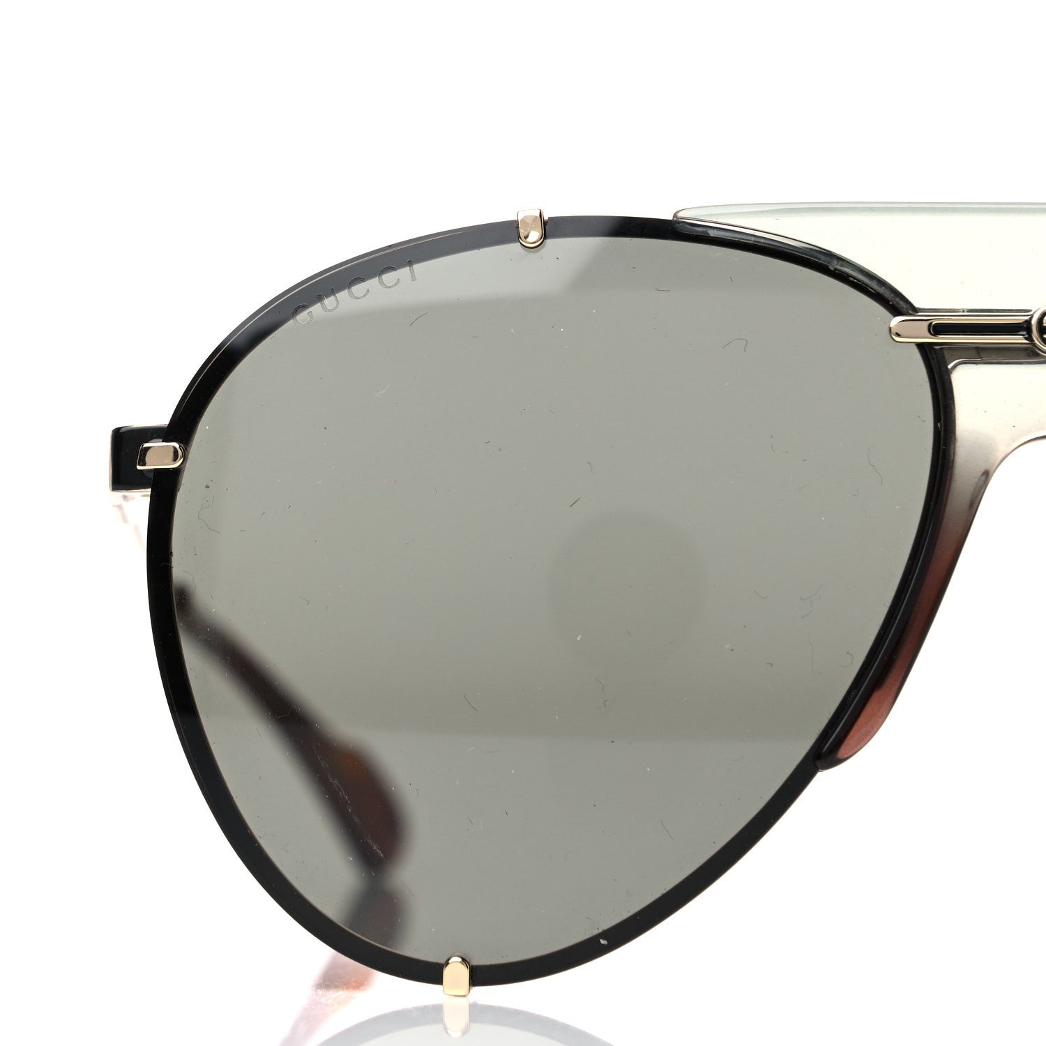 Gucci Metal Aviator Frame Sunglasses GG0740S Black 5 of 8
