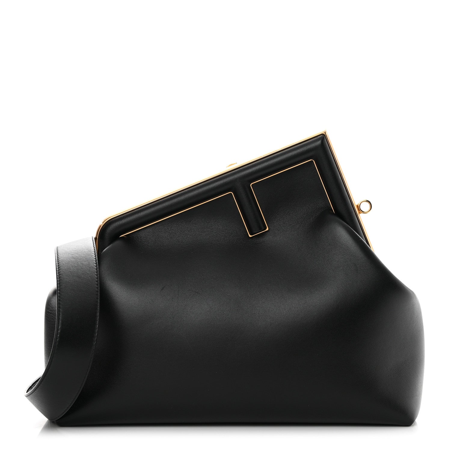 Fendi Shiny Nappa Medium Fendi First Black 1 of 13