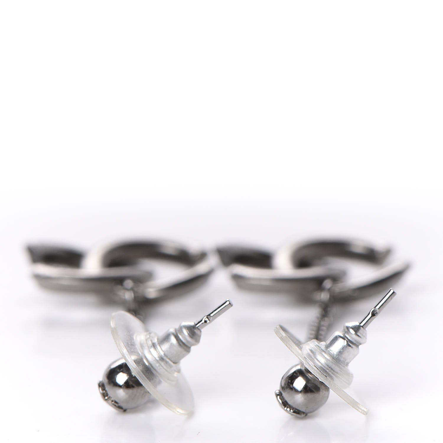 Chanel Ruthenium CC Drop Earrings 3 of 3