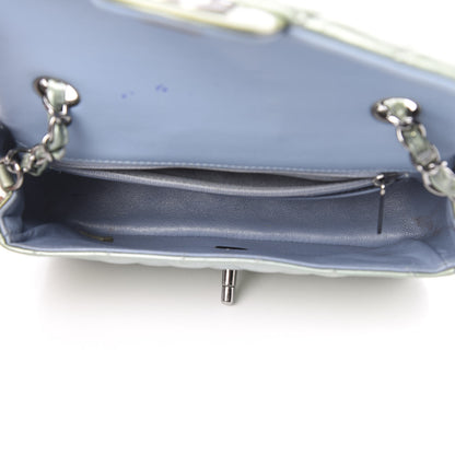 Chanel Patent Calfskin Quilted Mini Rectangular Flap Light Blue 5 of 15