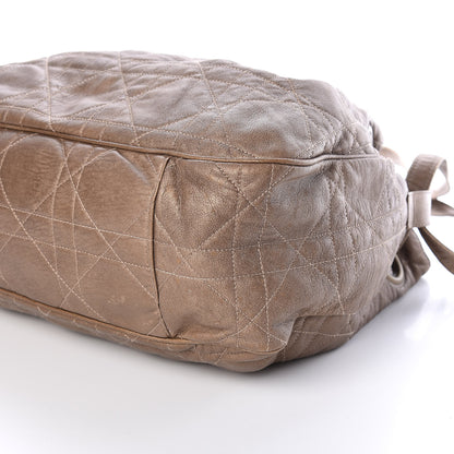 Christian Dior Lambskin Cannage Drawstring Bag Bronze 9 of 9