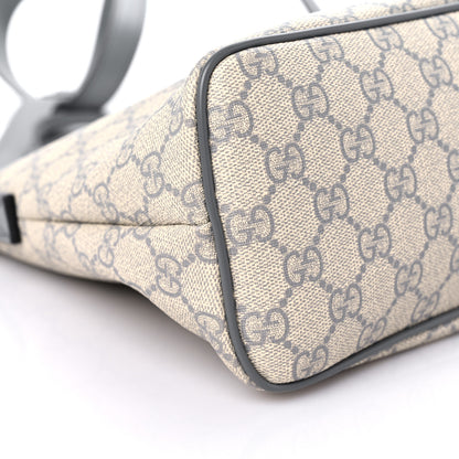 Gucci GG Supreme Monogram Small Zippered Tote Ecru Grigio 8 of 10