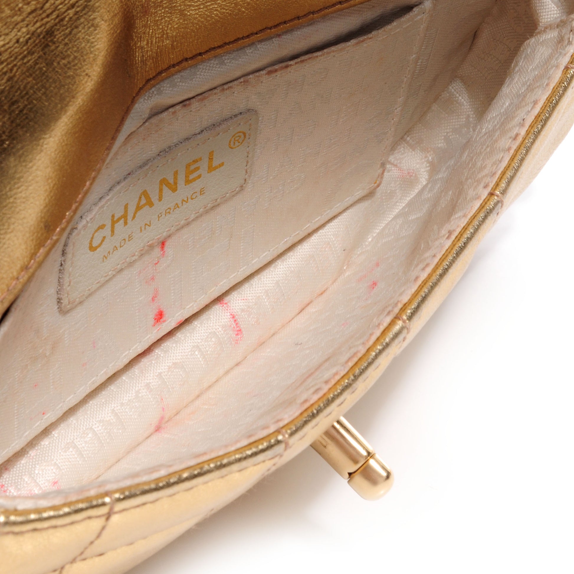 Chanel Lambskin Quilted Chocolate Bar 3 Chain Flap Gold 5 of 7