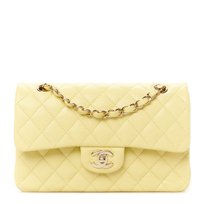 Chanel Caviar Quilted Small Double Flap Light Yellow 1 of 11
