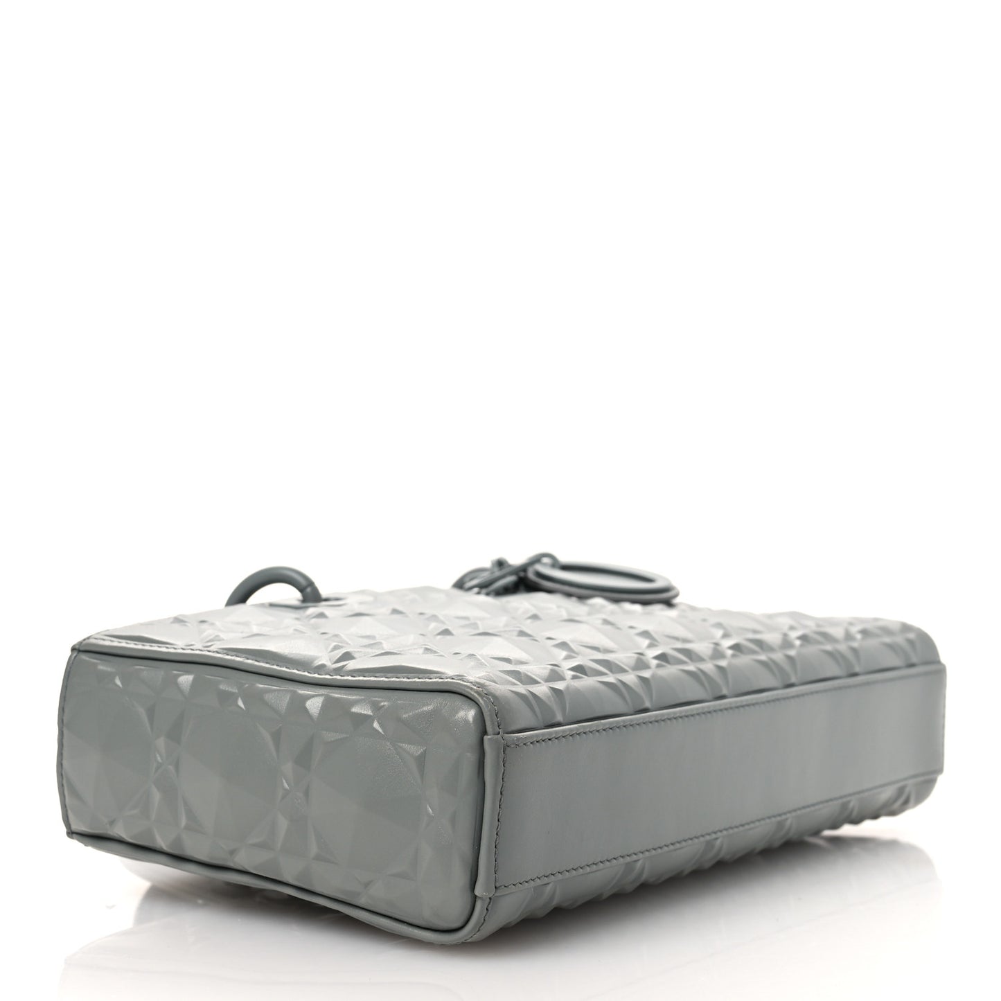 Calfskin Cannage Diamond Medium Lady D-Joy Grey