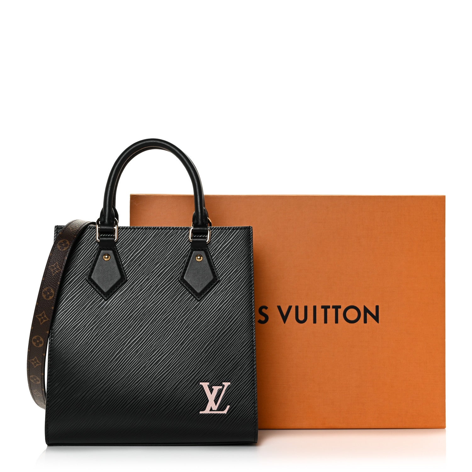 Louis Vuitton Epi Sac Plat BB Black 9 of 9