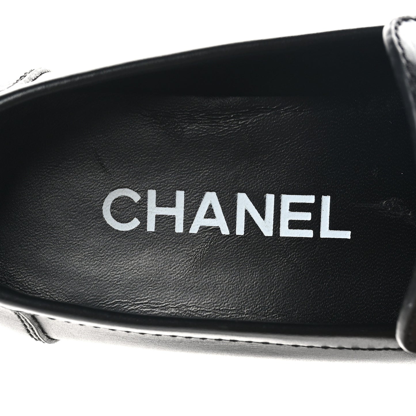 Calfskin CC Platform Loafers 37 Black