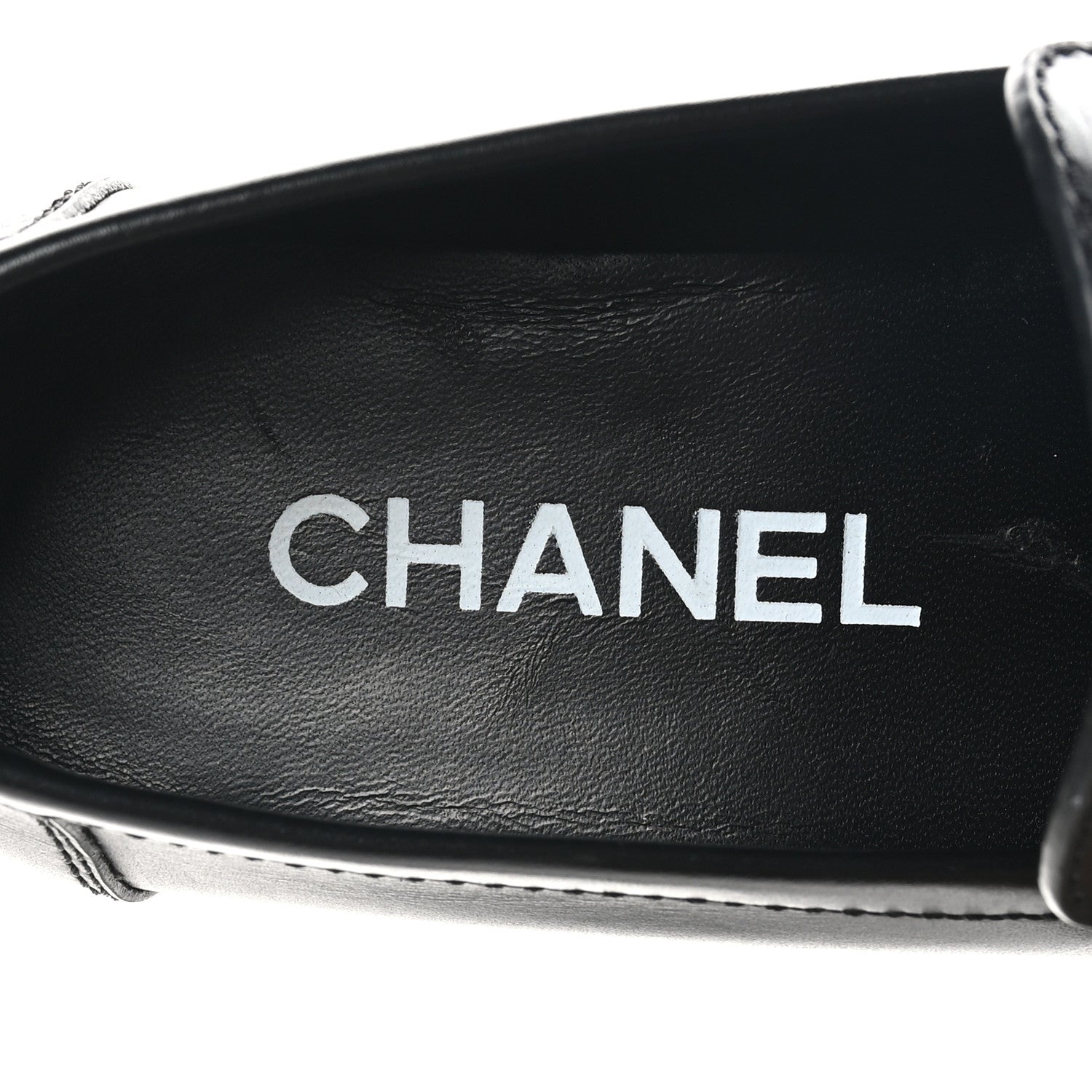 Chanel Calfskin CC Platform Loafers 37 Black 8 of 10