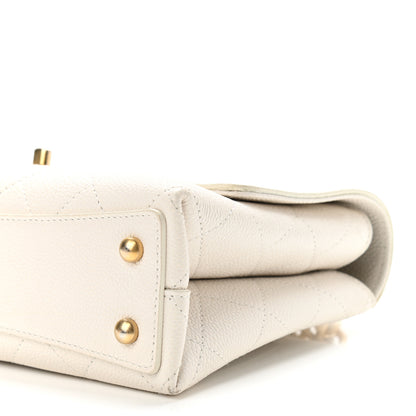 Chanel Grained Calfskin Small Stitched Flap White 10 of 16