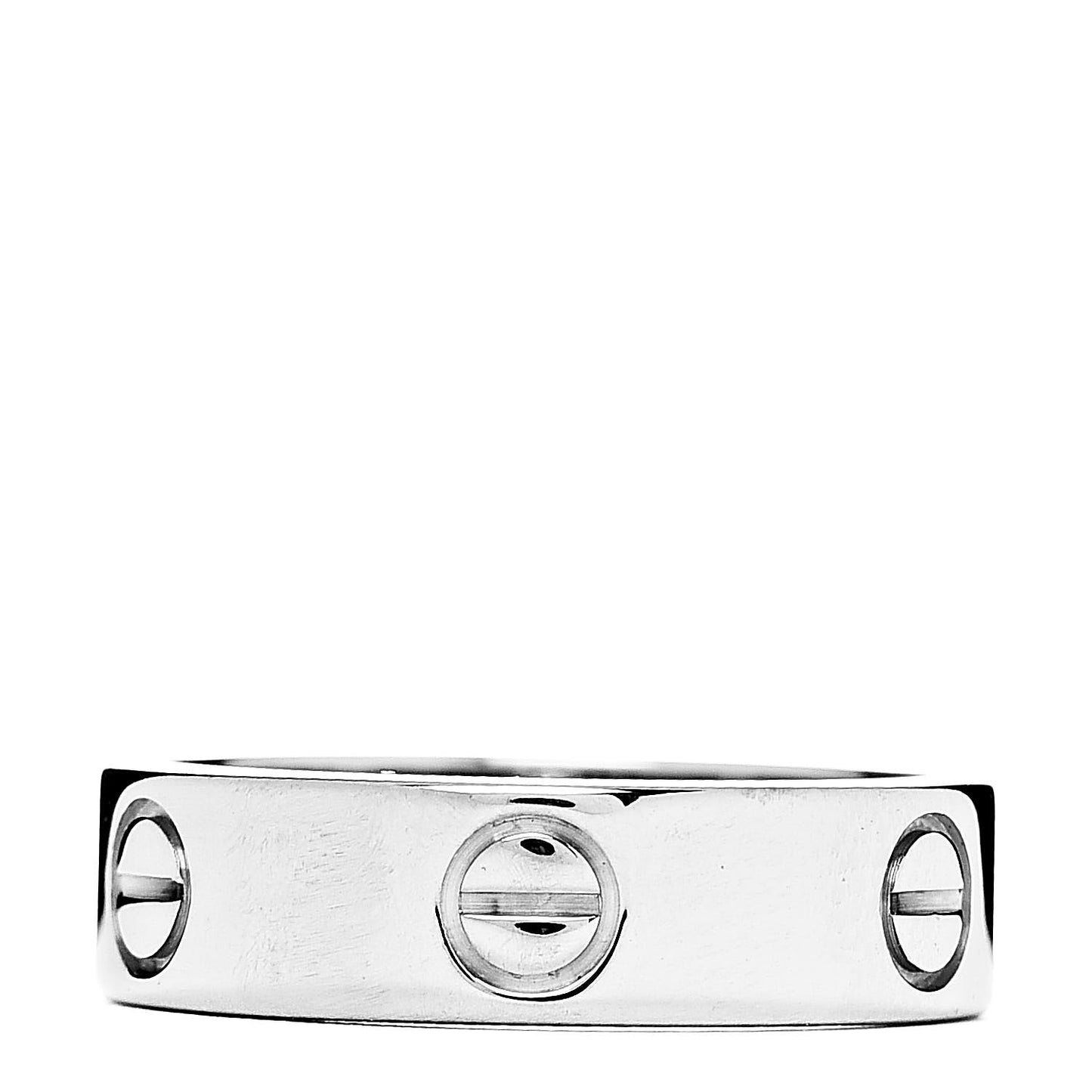 18K White Gold 3.5mm LOVE Wedding Band Ring 56 7.5