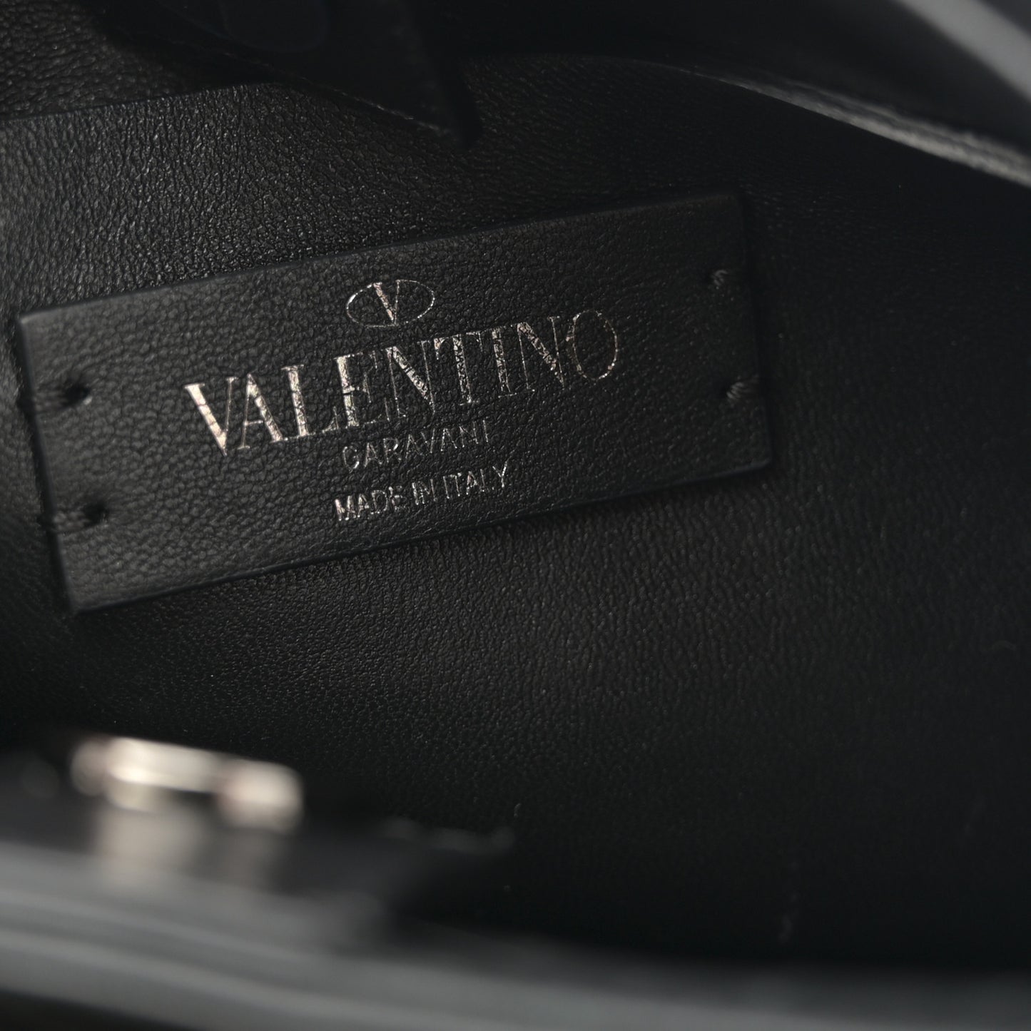 Nappa Monochrome Small Roman Stud The Handle Bag Black