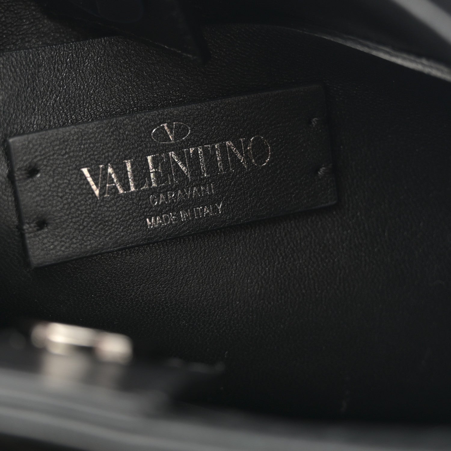 Valentino Garavani Nappa Monochrome Small Roman Stud The Handle Bag Black 6 of 9