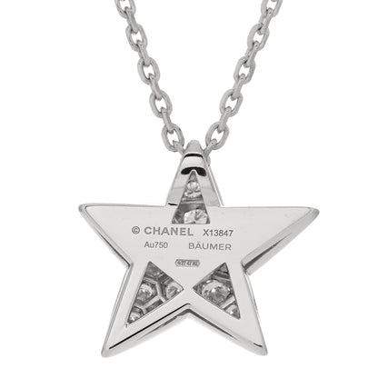 Chanel 18K White Gold Diamond Large Comete Geode Pendant Necklace 4 of 4