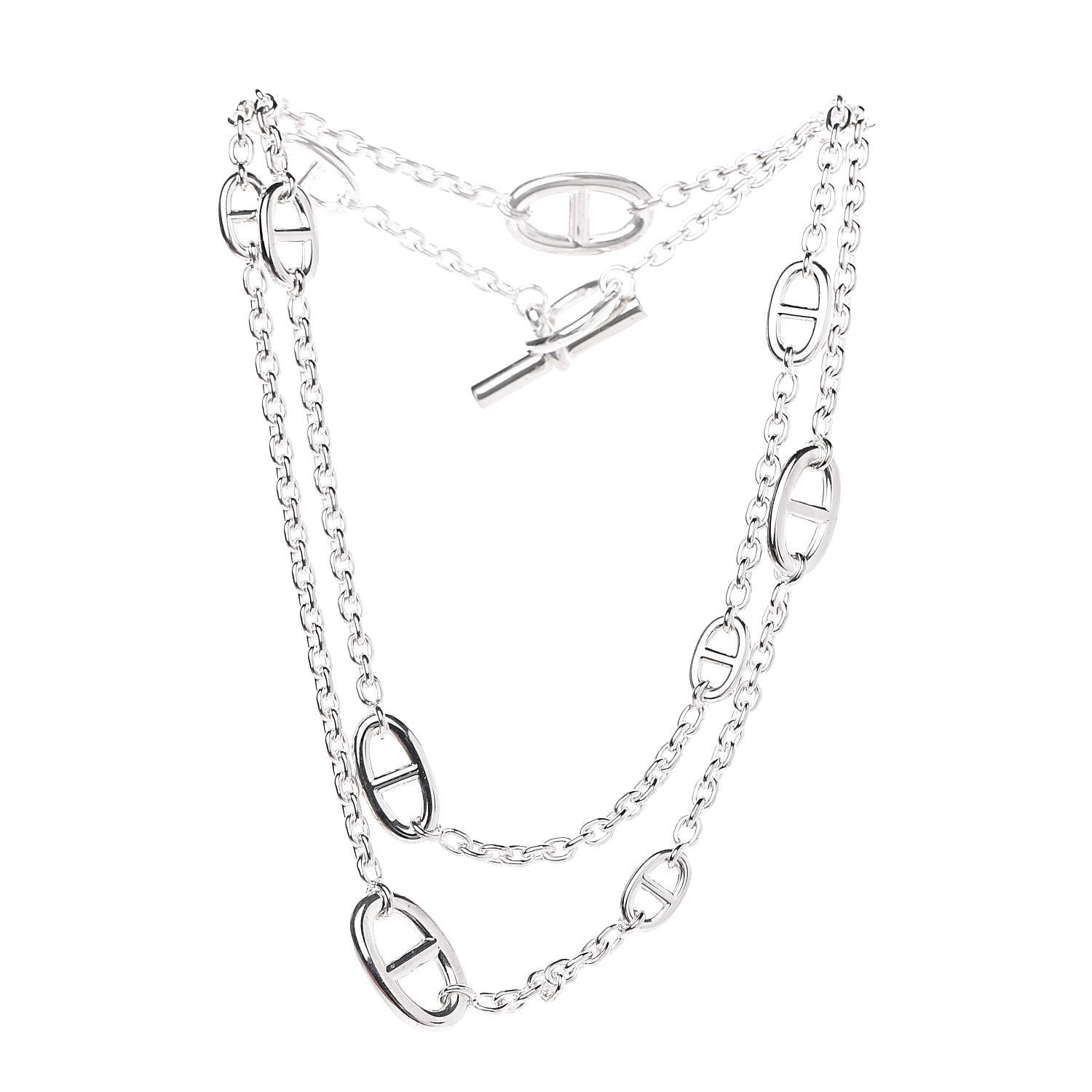 Hermes Sterling Silver Farandole Necklace 80 3 of 5