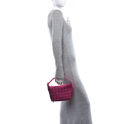 Loewe Jacquard Anagram Calfskin Small Cubi Bag Pink 2 of 9