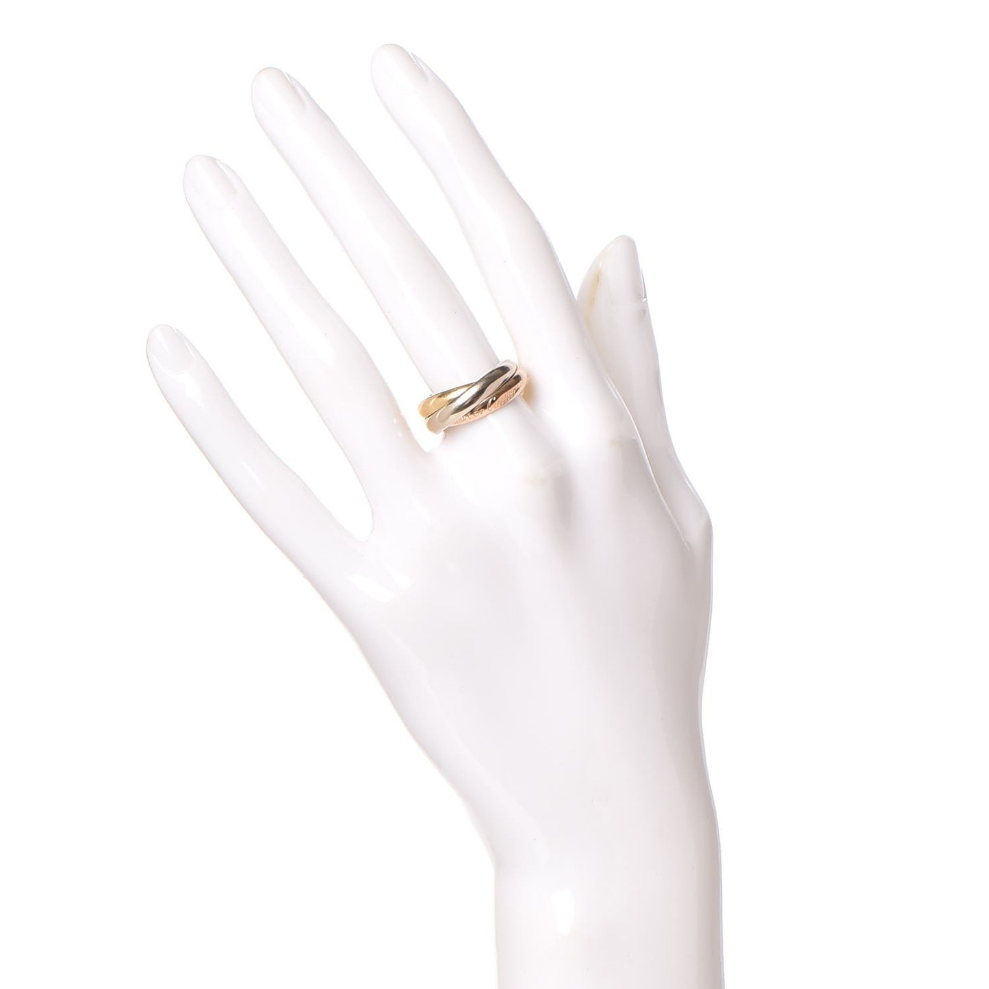 18K Pink Yellow White Gold Les Must De Trinity Ring 53 6.25