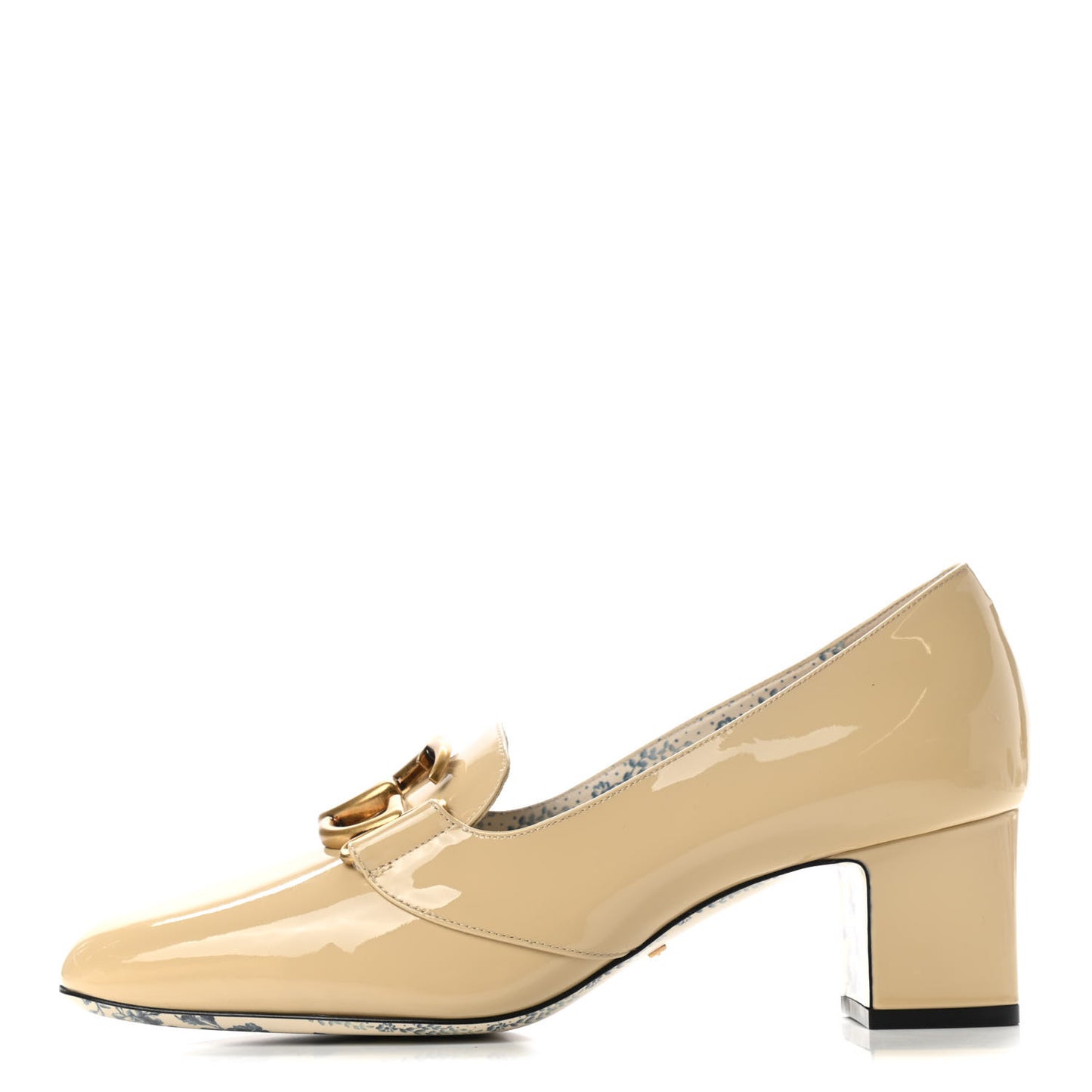 Vernice GG Victoire 55mm Loafer Pumps 39.5 Sand Storm