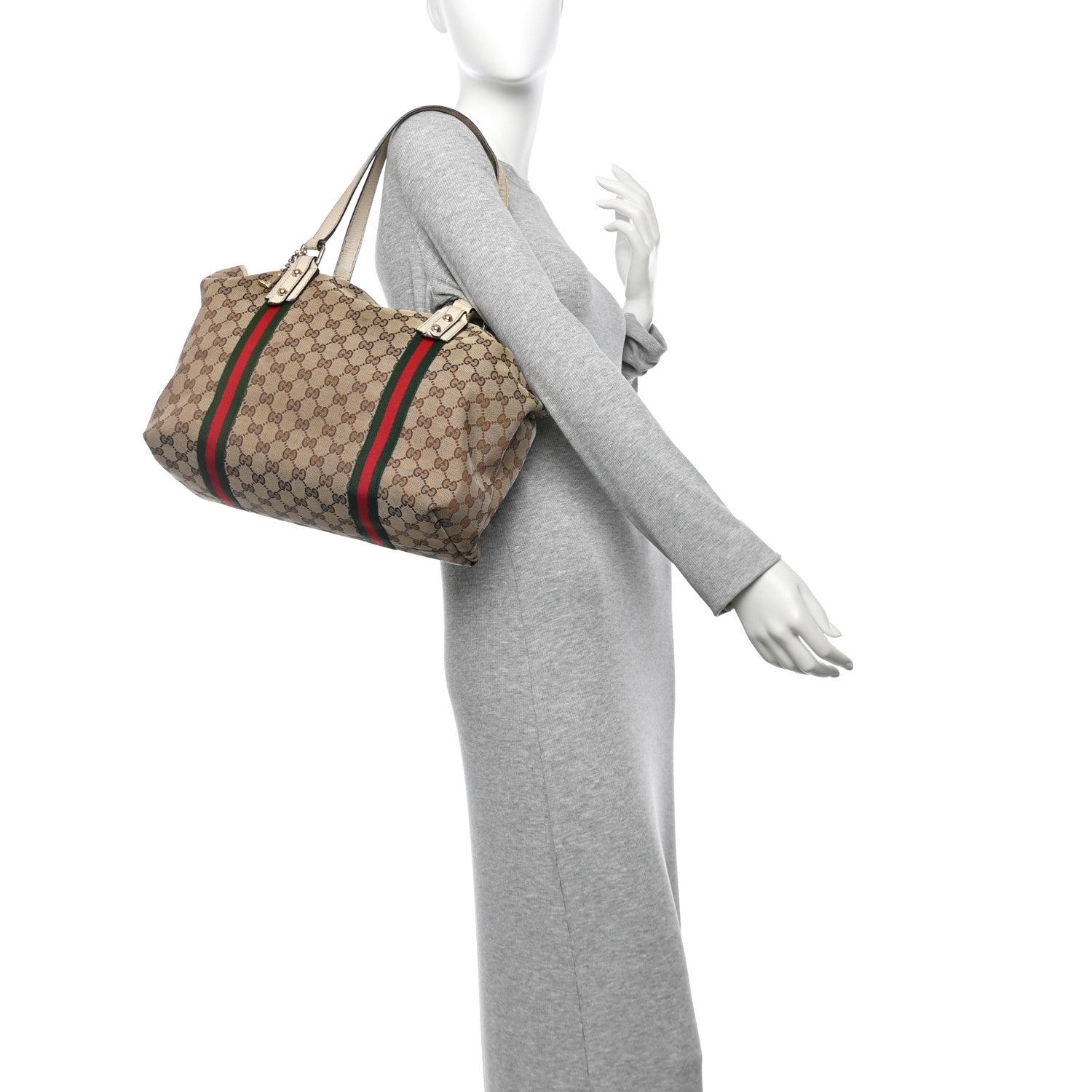 Gucci Monogram Large Jolicoeur Tote White 2 of 13