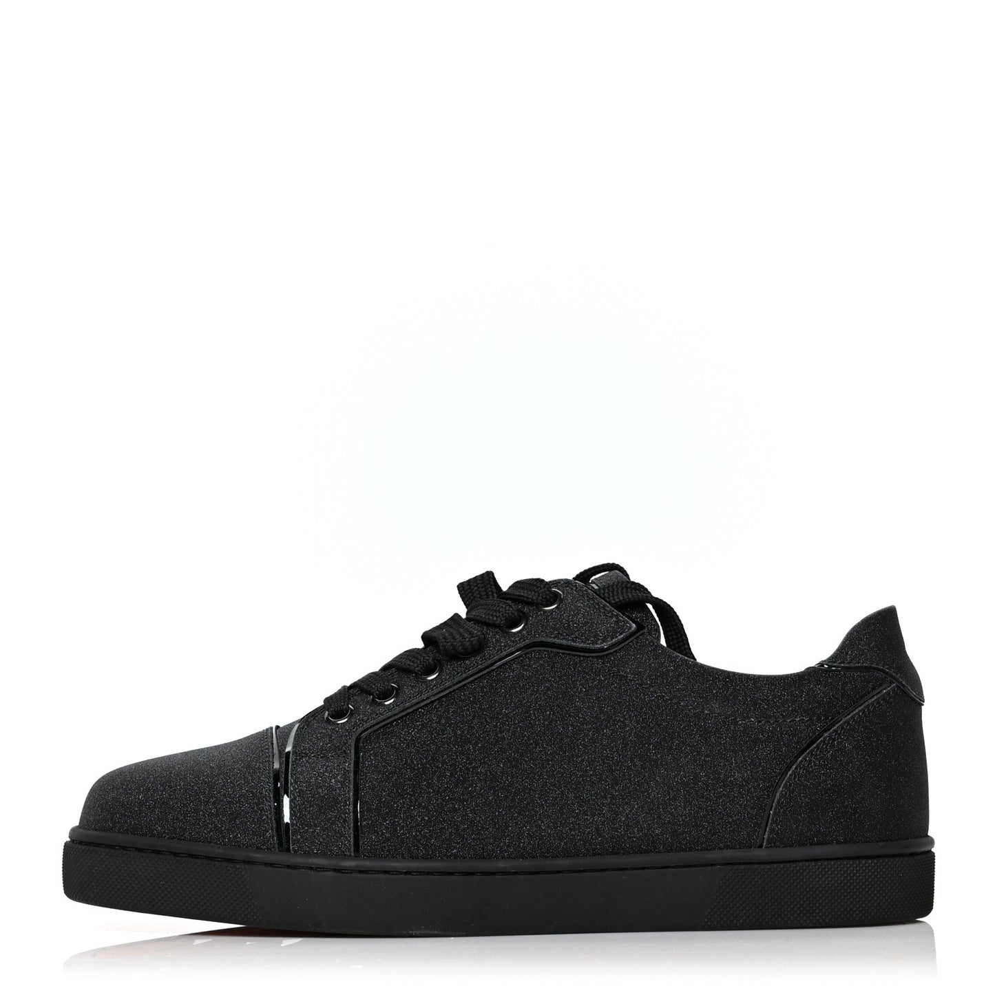 Glitter Calfskin Vieira Flat Sneakers 37.5 Black