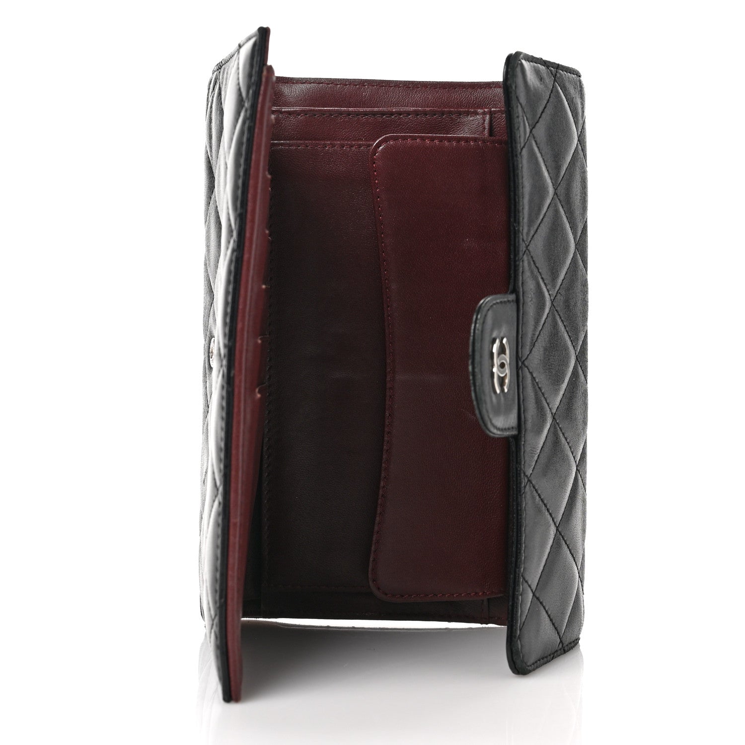 Chanel Lambskin Quilted Large Flap Wallet Black 5 of 10