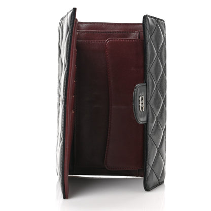 Chanel Lambskin Quilted Large Flap Wallet Black 5 of 10