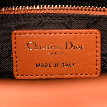 Christian Dior Lambskin Cannage Small Lucky Badges My Lady Dior Orange 6 of 10