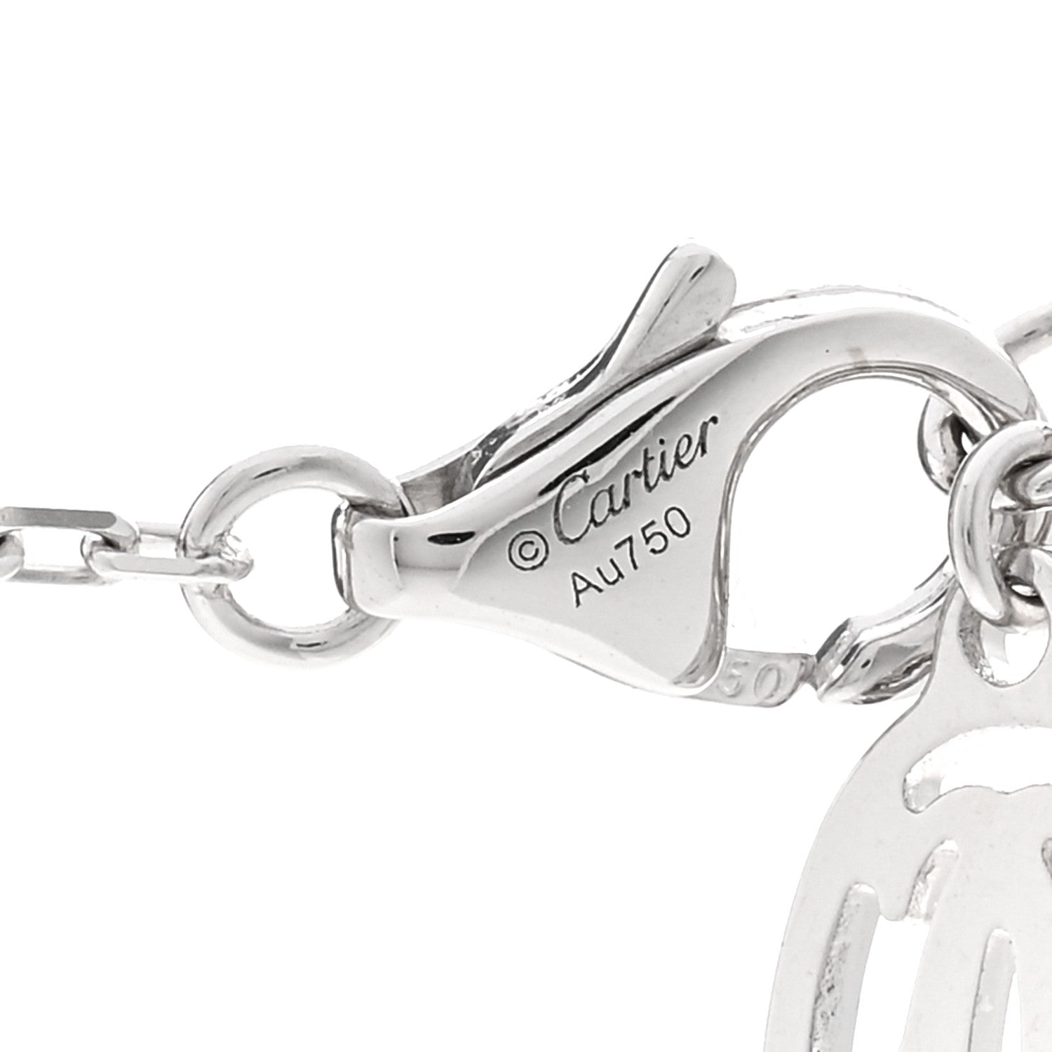 Cartier 18K White Gold Diamond SM D'Amour Pendant Necklace 4 of 4