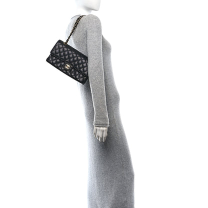 Chanel Caviar Quilted Medium Double Flap Black 2 of 11