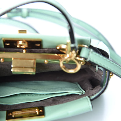 Fendi Shiny Nappa Micro Peekaboo Iconic Satchel Verde Acqua 5 of 11