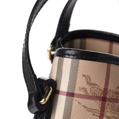 Burberry Haymarket Check Small Canterbury Tote Black 10 of 12