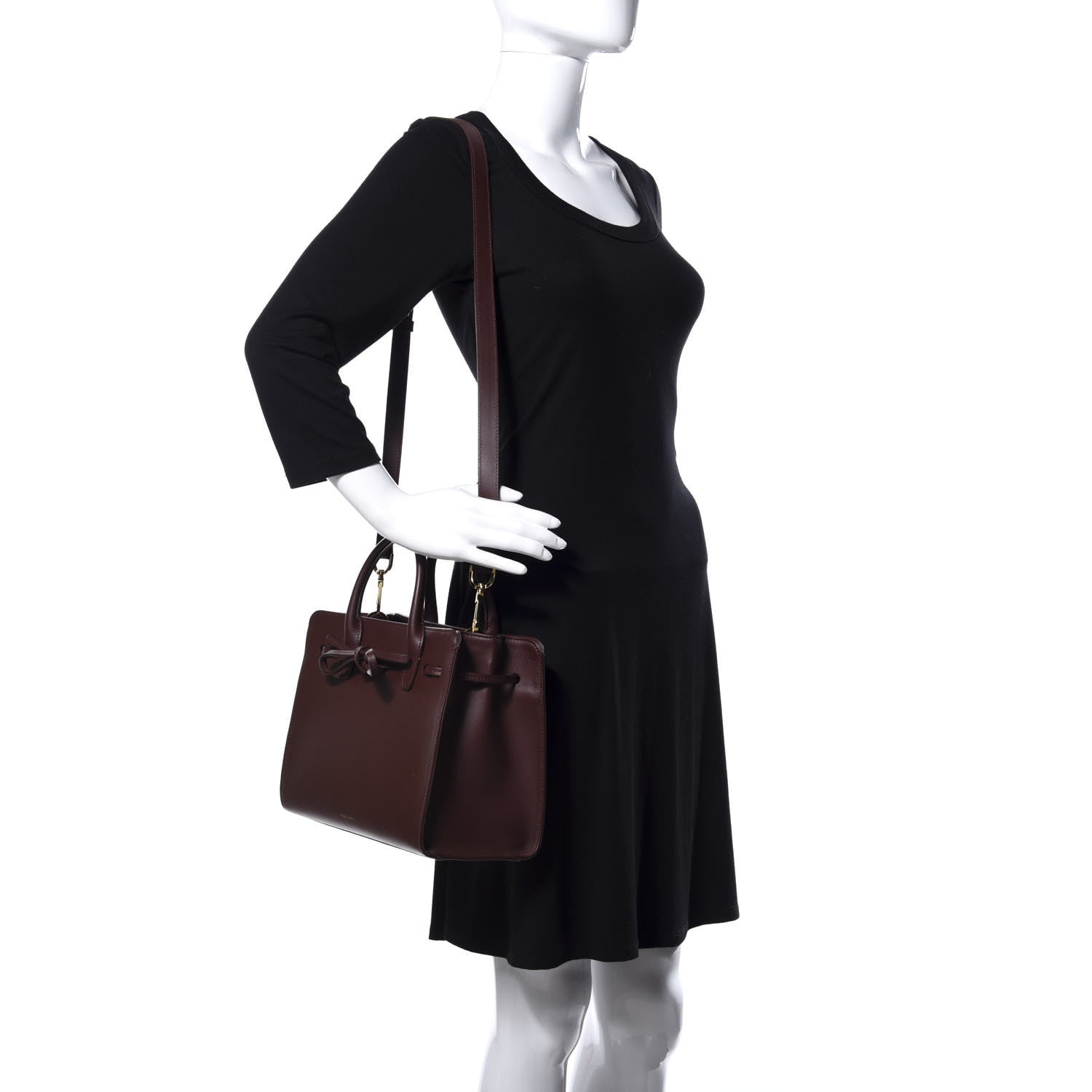 Mansur Gavriel Calfskin Mini Sun Bag Burgundy 2 of 8