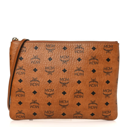 MCM Visetos Original Medium Pouch Cognac 1 of 8