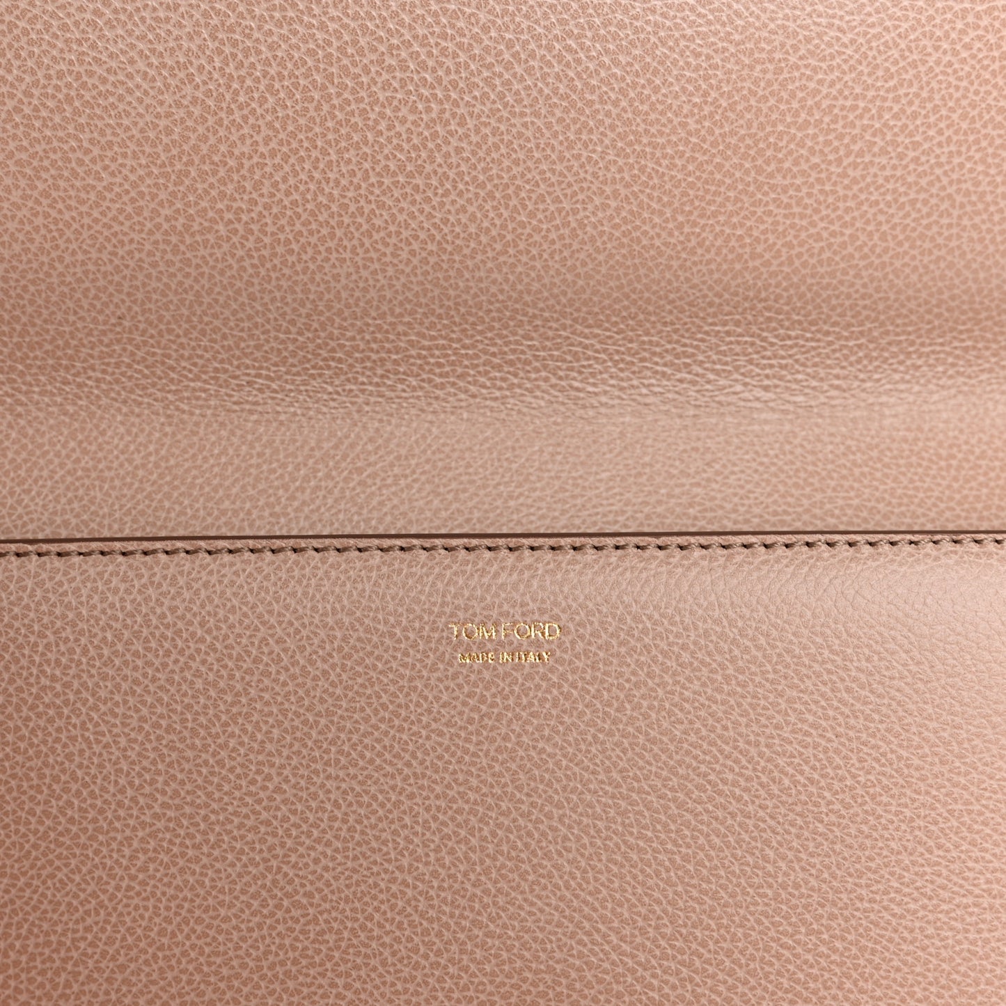 Grained Calfskin Jennifer Clutch Beige