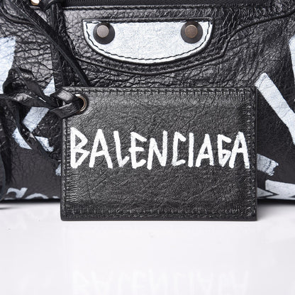 Balenciaga Agneau Classic Hardware Graffiti All Over S City Black 8 of 8