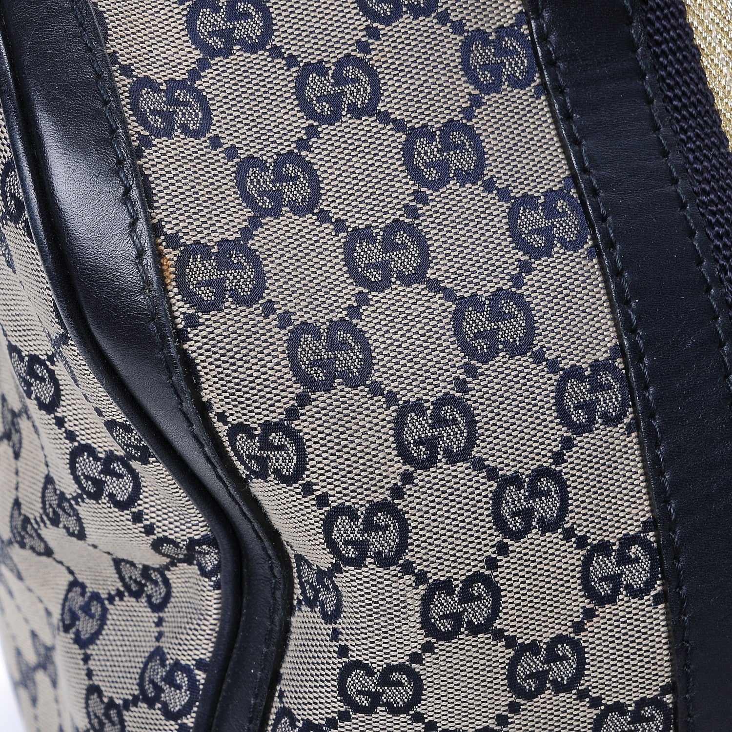 Gucci Monogram Vintage Web Medium Boston Navy Navy 12 of 18