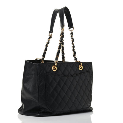 Chanel Caviar Quilted Grand Shopping Tote GST Black 3 of 9