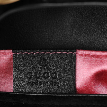 Gucci Velvet Matelasse Mini GG Marmont Shoulder Bag Black 6 of 7