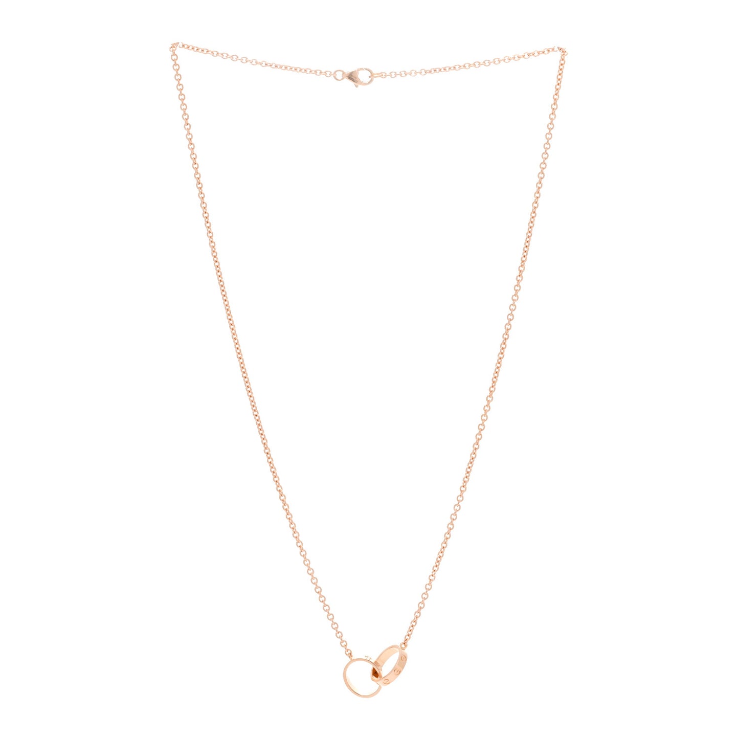 18K Pink Gold Interlocking LOVE Necklace