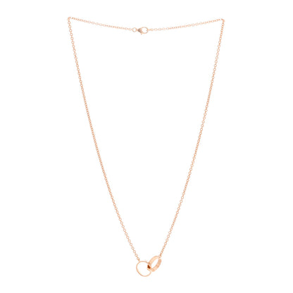 Cartier 18K Pink Gold Interlocking LOVE Necklace 3 of 5
