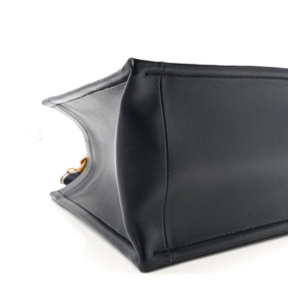 Christian Dior Oblique Calfskin Small Book Tote With Strap Blue Multicolor 8 of 9