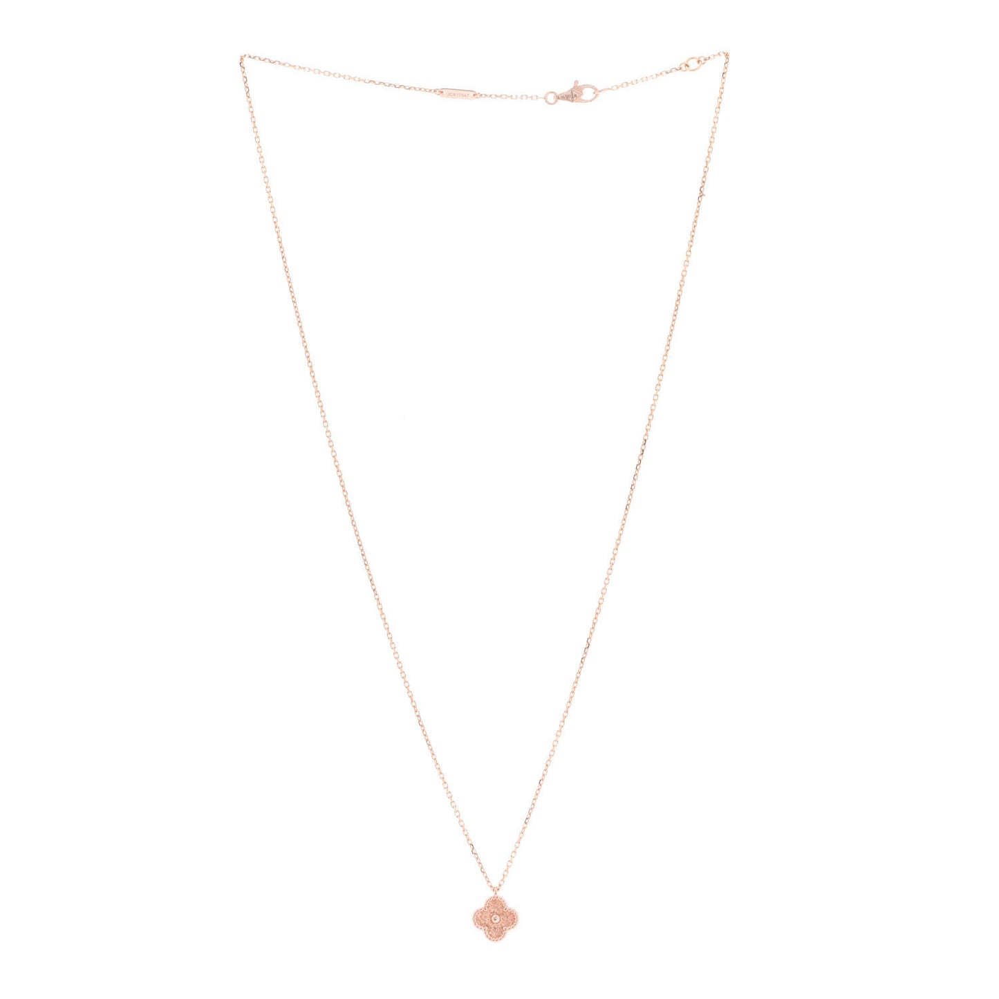 18K Rose Gold Sweet Alhambra Pendant Necklace