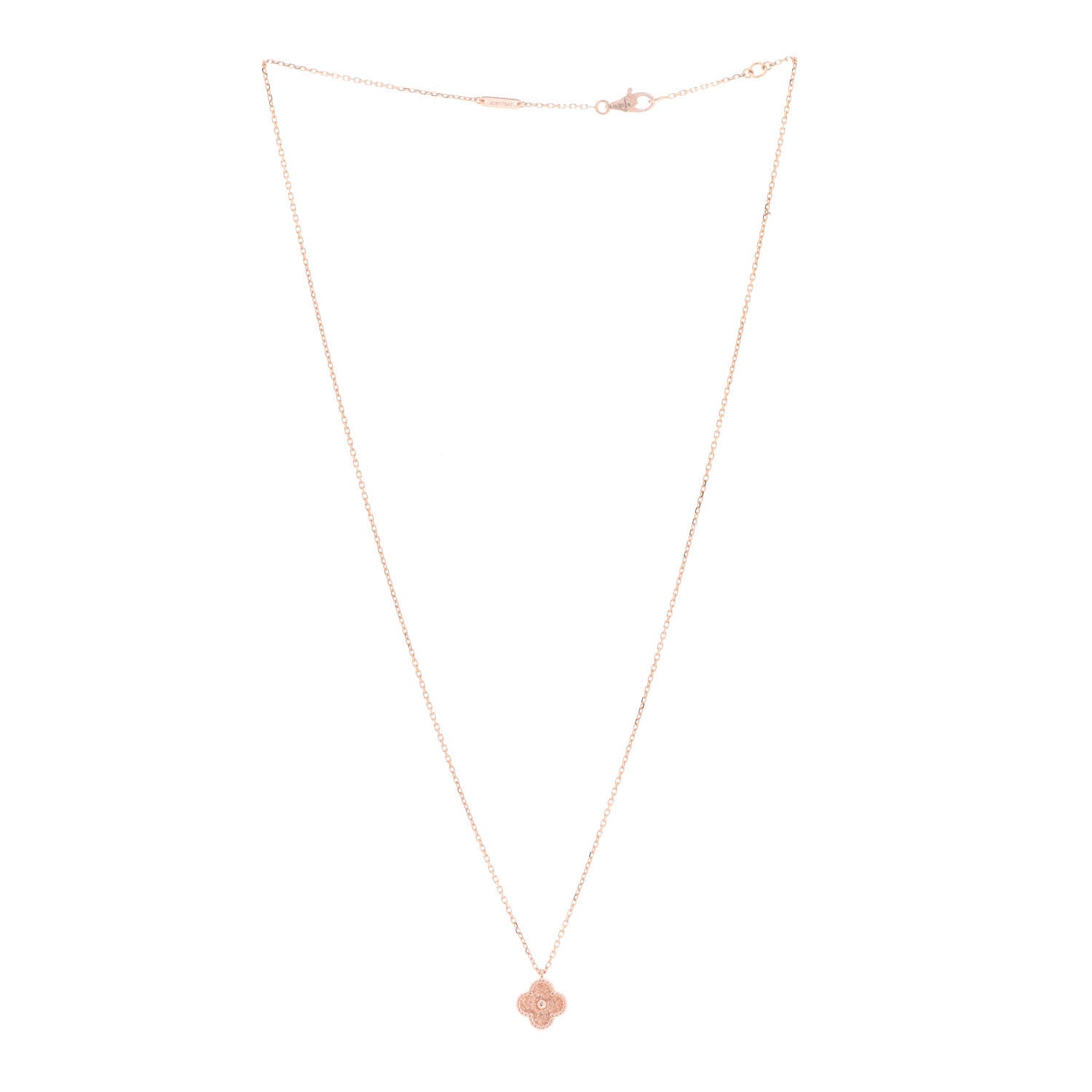 Van Cleef & Arpels 18K Rose Gold Sweet Alhambra Pendant Necklace 3 of 6
