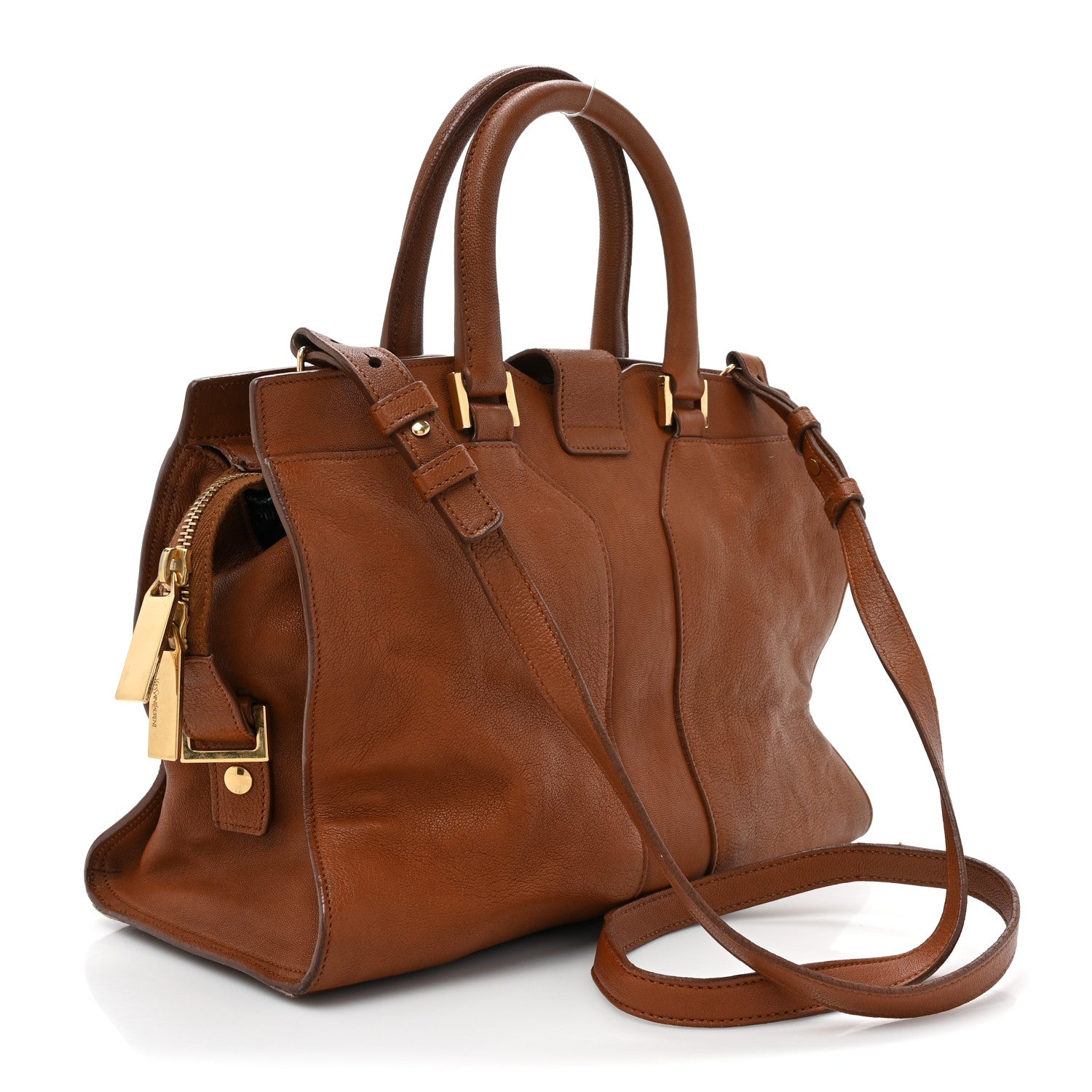 Saint Laurent Sheepskin Small Cabas ChYc Brown 3 of 18