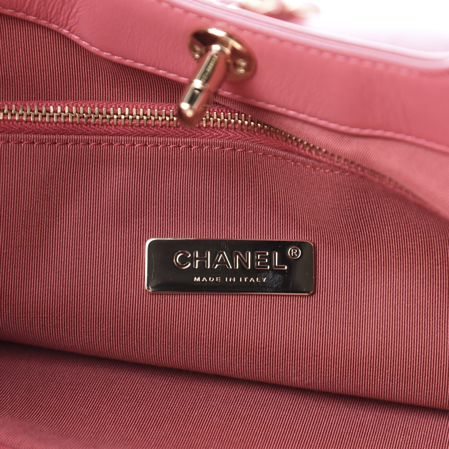 Chanel Calfskin Wool Large 31 Shopping Bag Red Pink 8 of 10