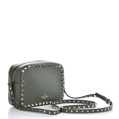 Valentino Garavani Calfskin Rockstud Camera Crossbody Bag Army Green 3 of 6